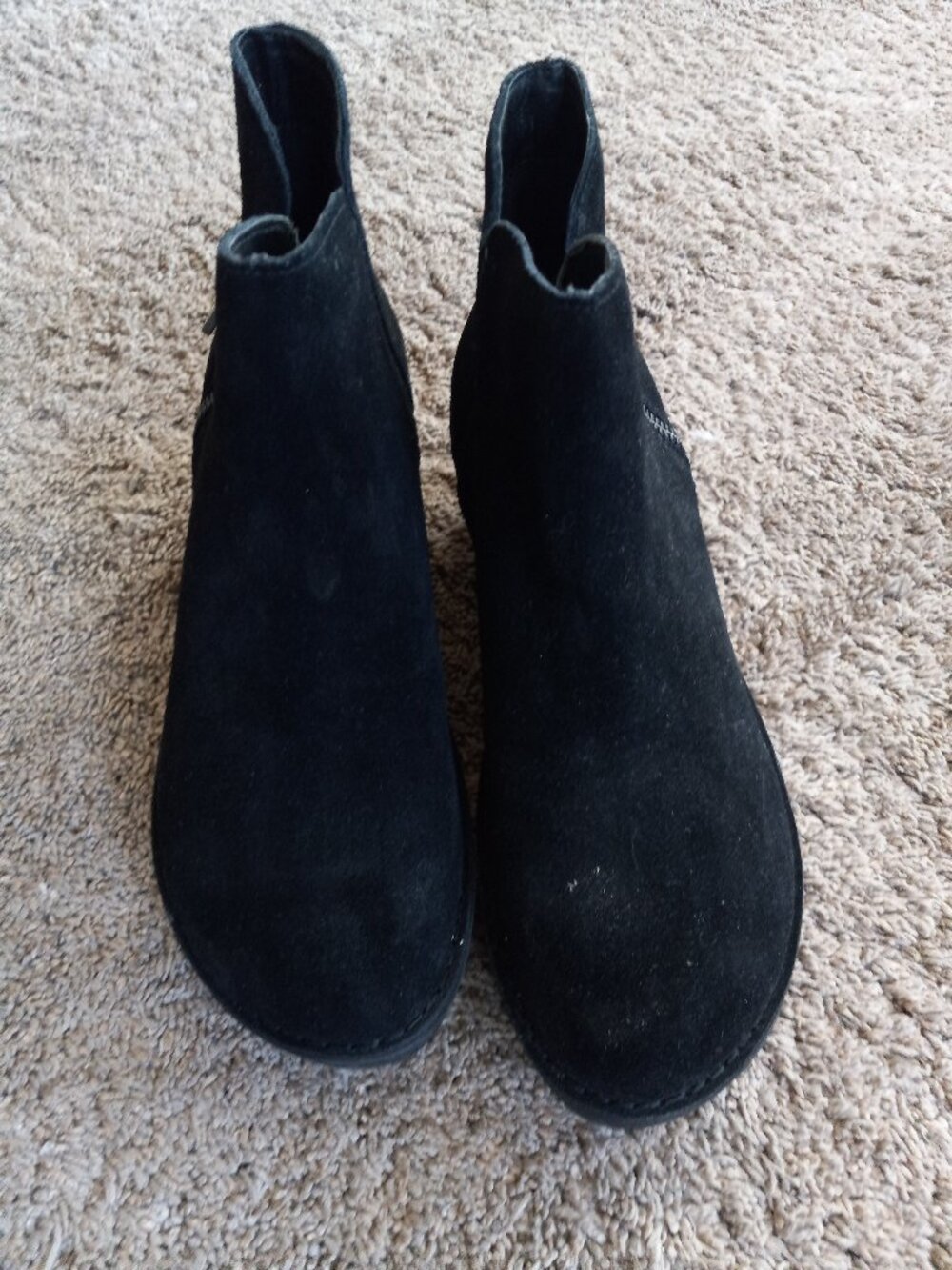 Kenneth Cole Reaction Black Zipper Felt Boots NEW 6.5